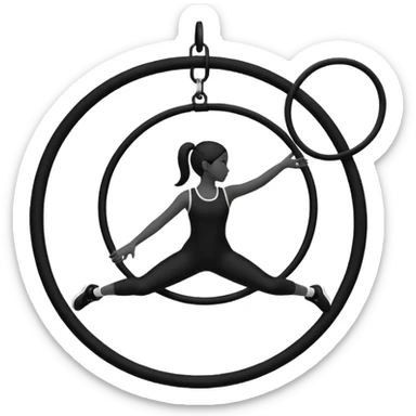 aerial hoops silhouette  sticker