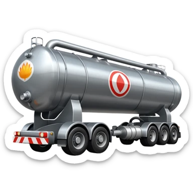 create an ultra realistic American modern gas tanker sticker