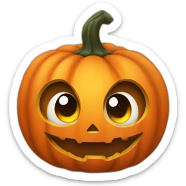 cute halloween pumpkin sticker