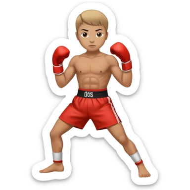 Coup de pied kick boxer sticker