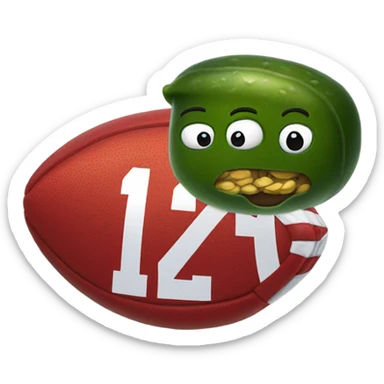 Pickle with Kansas City Chiefs Jersey sticker
