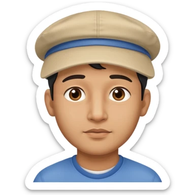  Fait un jeune indien pas trop beau avec un léger surprise un double menton et une casquette sur la tete sticker