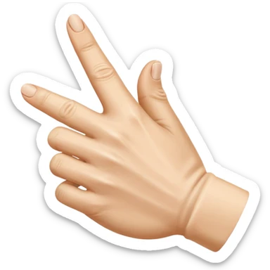 Side view of a hand with the index finger and thumb touching together as if clapping. 🤏🤏🤏 sticker