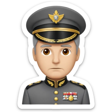 An emoji for discord of an Imperial Commander in something 90% like star wars sticker