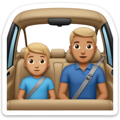 A Kid In A Car Interior In The  Seat With Your Dad sticker