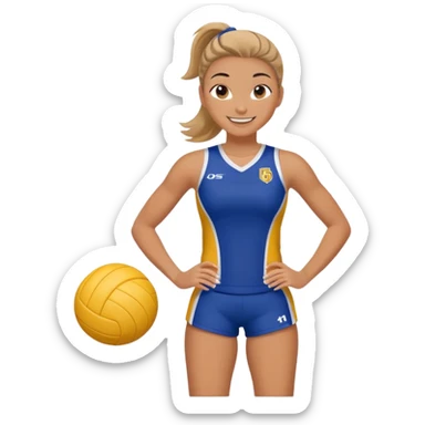volleyball girl full body sticker