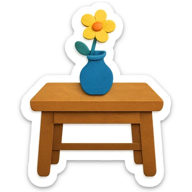 paper craft style planned furniture, cut-out look, layered paper effect sticker