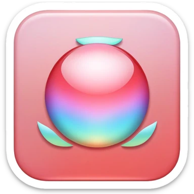 Iridescent pastel red formal elegant sophisticated cultured neat pretty beautiful nifty app icon sticker