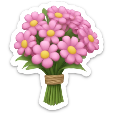 pink flowers bouquet  sticker
