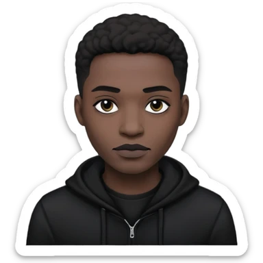 Black goth man  sticker