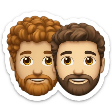 Étudiant aux cheveux brun et une barbe rousse sticker