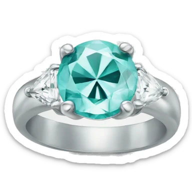 Silver ring with Tiffany diamond  sticker