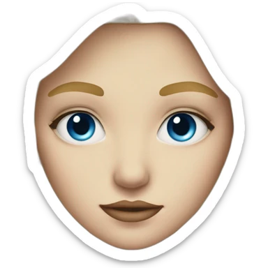 blonde girl with blue eyes and piercing on one eyerbrow sticker