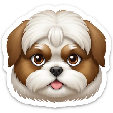 shih tzu dog face sticker