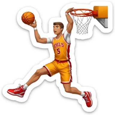 Basketball dunk sticker