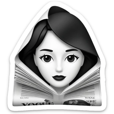 vogue newspaper sticker