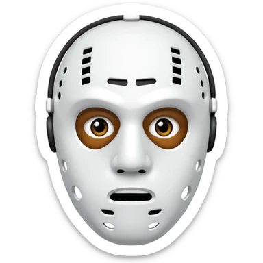 Masque de hockey de kanye west avec deux trous au dessus de la place de vision, et 6 trous en dessous de la place du nez sticker