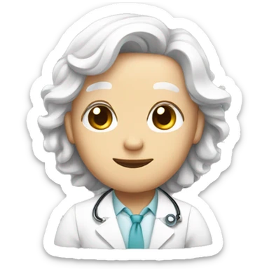 White cute aesthethic doc with a bow sticker