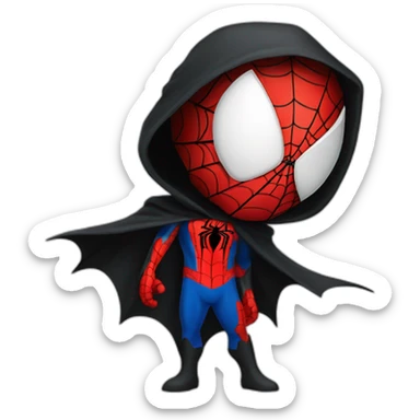 Grim reaper dressed as Spider-Man sticker