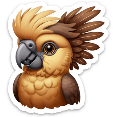 Brown cockatoo sticker