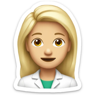 Farmacéutica rubia guapa sticker