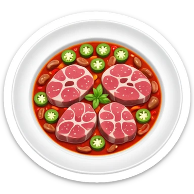 Fuqi Feipian sliced beef and offal in chili oil, simplified emoji style with bold outlines and bright colors, cartoon style Husband and Wife Lung Slices appetizer sticker
