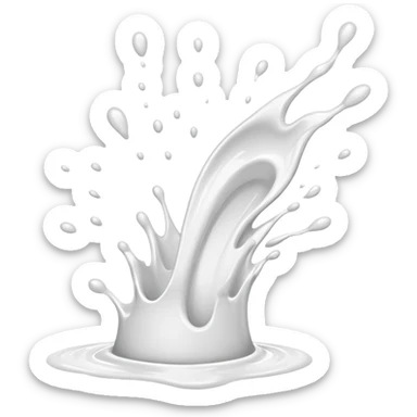 white paint splash, dynamic shape sticker
