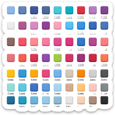 pantone color palete sample  sticker