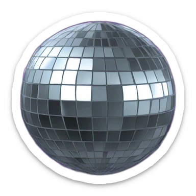 Disco ball sticker