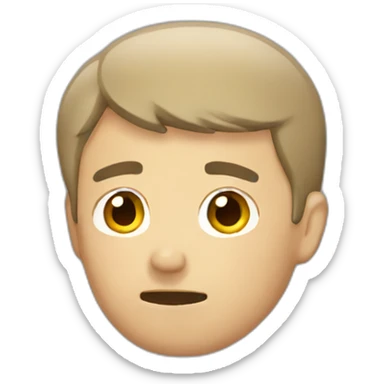 a guy with short mid hair that does a facepalm sticker