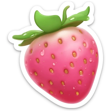 Baby pink strawberry sticker