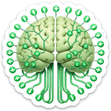 Create an emoji that reflects research in deep learning for medical physics sticker