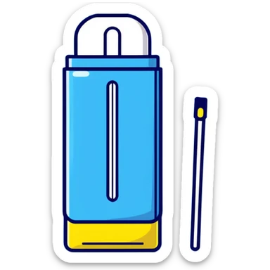 Yellow cosmetic tube of cream or lotion sticker