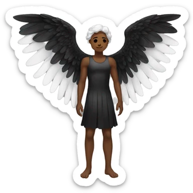 black angel wings  sticker