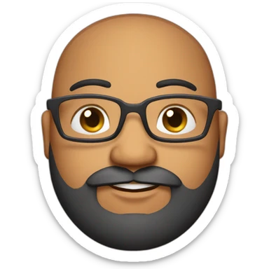 chubby-indian-guy-with-beard-and-glasses-and-buzz-cut sticker
