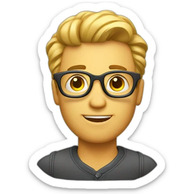 wunder copywriter man sticker