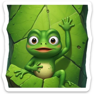 pepe the frog climb sticker