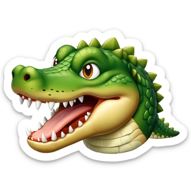 Alligator dog sticker