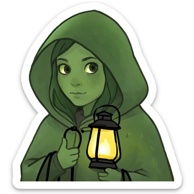 haunting gaze of freckled girl sticker