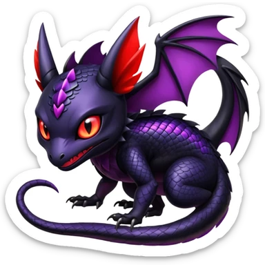 Shiny Epic Badass Gothic Noibat-Salandit-Litten-Hybrid sticker