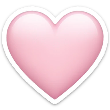 light pink heart sticker