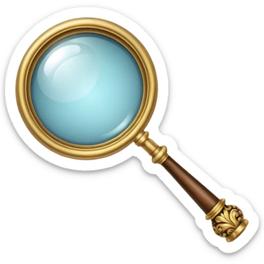magnifying glass victorian sticker