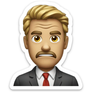 Angry entrepreneur sticker