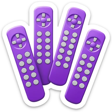 Play 5 remote control in purple sticker