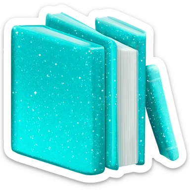 books cian glittery sparkle sticker
