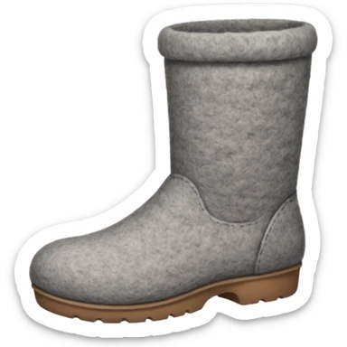 felt boots made entirely of felted wool without soles sticker