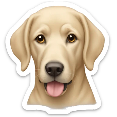 Beige labra doodle sticker