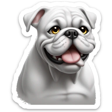 Bulldog francés blanco y negro sticker