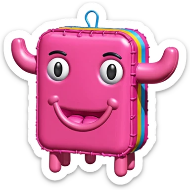   jeff koons style art SPAM pink meat  pinata sculpture  sticker