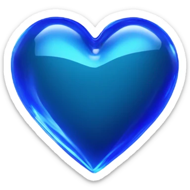 Neon glass cobalt heart  sticker